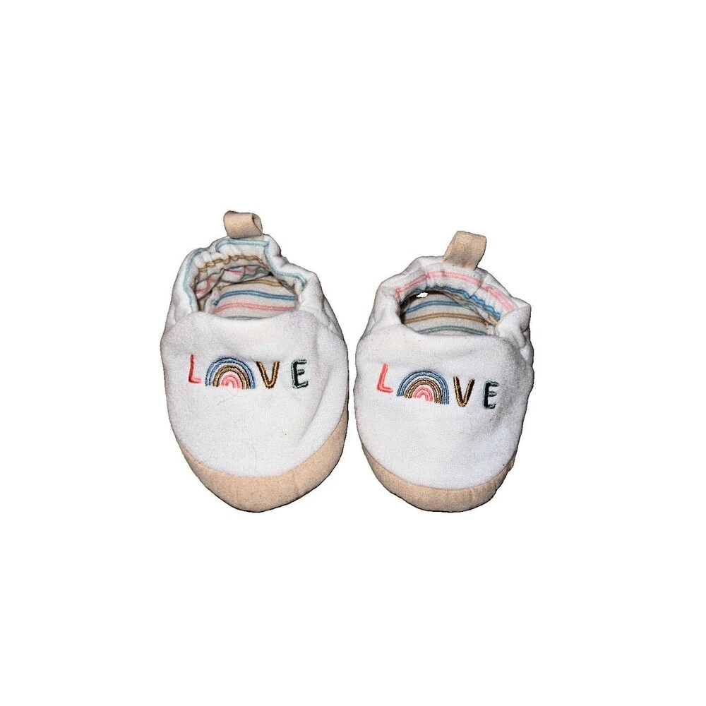 Carters Just One You Slip On Baby Shoes Love Rainbow Newborn